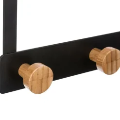 Deurkapstok ELIM Zwart Metaal/Bamboe
