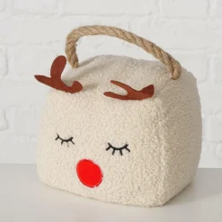 Deurstop ELEAHA Hoofd Poly Boucle Beige