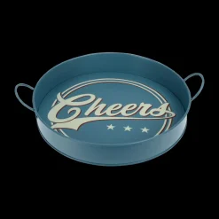 Dienblad CHEERS Met. Blauw