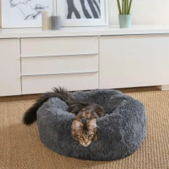 Dierenkussen WOEZEL Rnd S Dk.Grijs