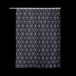 Douchegordijn SQINS Zwart Incl. 12Haak