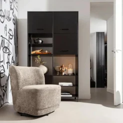 Draaifauteuil AMALIA Zand Velvet