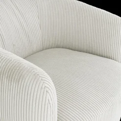 Draaizetel SVEA Beige Ribfluweel