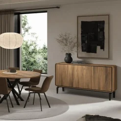 Dressoir NESTOR Walnoot/Zwart B163