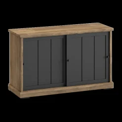 Dressoir TOLUCA Old teak/Zwart B144