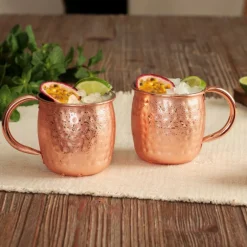 Drinkbeker MOSCOW S/2 Gehamerd Koper