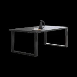 Eetkamer CASTELLO: Dressoir + Vitrinekast + Eettafel 180 + 4x Stoelen ALBA Plume