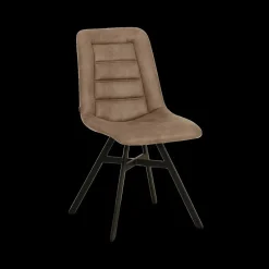 Eetkamer LATINA: Dressoir + Glaskast + Eettafel 220x120 + 4x Stoelen CLAUDIA Chicago Truffle