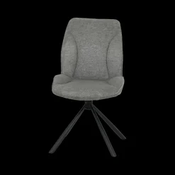 Eetkamer TEODOR: Dressoir + Vitrinekast + Eettafel ABBEY 200x100 + 4x stoelen INDIGO Mouse Grey