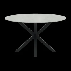 Eettafel ALONSO Ø130 H76 Keramiek Grijs
