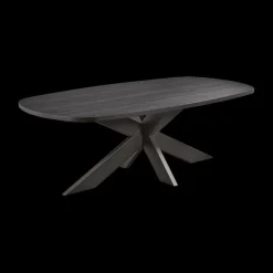 Eettafel ARTEGO Ovaal 230x120 Spinpoot Zwart