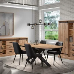 Eettafel ARTEGO Ovaal 200x100 Sterpoot Scarlet Oak