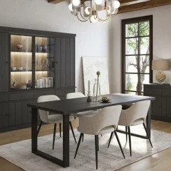 Eettafel CASTELLO Zwarte Eik 180x98