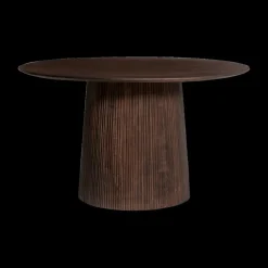 Eettafel DOMINGO Mango Donkerbruin Ø130