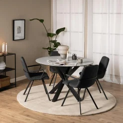 Eettafel FERRIS Keramiek Grijs Ø119
