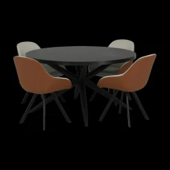 Eettafel FIONA Old Piano Ø130