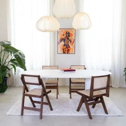 Eettafel ITHAKA Ovaal 220x110 Microcement Kolompoot