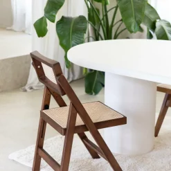 Eettafel ITHAKA Ovaal 220x110 Microcement Kolompoot