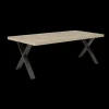 Eettafel met X-poot ABBEY Canyon Oak 200x100