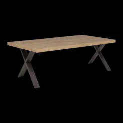 Eettafel met X-poot ABBEY Scarlet Oak 200x100