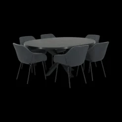 Eettafel Verlengbaar SILVA Noir Ø140/Ø180