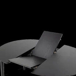 Eettafel Verlengbaar VEZNA Ø115/Ø154 Zwart Eikfineer