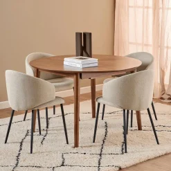 Eettafel Verlengbaar VEZNA Ø115/154 Walnootfineer