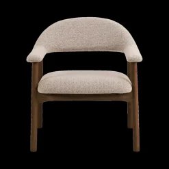 Fauteuil COLETTE Monza Beige - Poot Walnoot