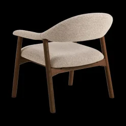 Fauteuil COLETTE Monza Beige - Poot Walnoot