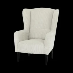 Fauteuil SPAIN met poef Poso Ivory