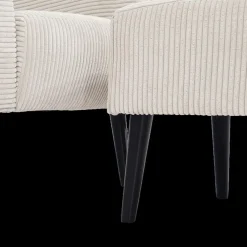 Fauteuil SPAIN met poef Poso Ivory