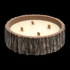 Geurkaars PINEDORF Stam Rond Keramiek Bruin