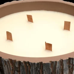 Geurkaars PINEDORF Stam Rond Keramiek Bruin