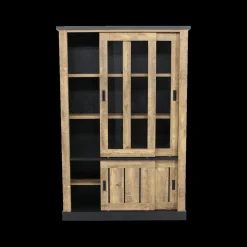 Glaskast KAMIEL Industrial Oak