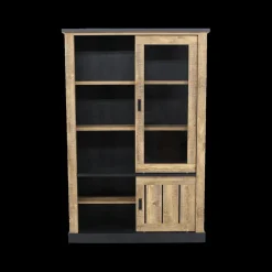 Glaskast KAMIEL Industrial Oak