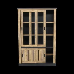 Glaskast KAMIEL Industrial Oak