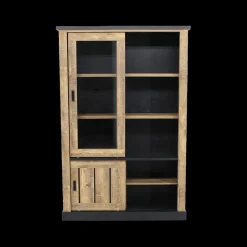 Glaskast KAMIEL Industrial Oak