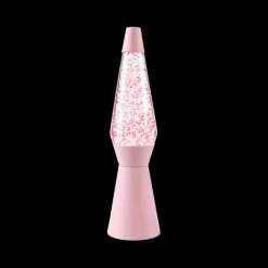 Glitterlamp SPACESHIP Pastel Roze