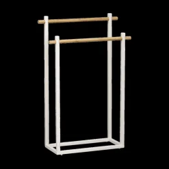 Handdoekhouder ATHOR 2Niv. Bam./Met. Wit