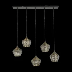 Hanglamp ALVARO 5Del. Met. Ant. Brons