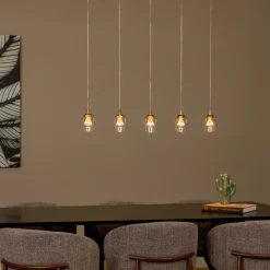 Hanglamp BERLIANE 5Del. Lang Transparant