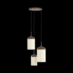 Hanglamp DANIALO 3Del. Bruin/Crème