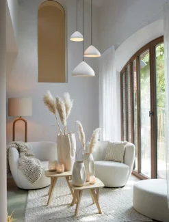 Hanglamp ELIMO Mat Crème L