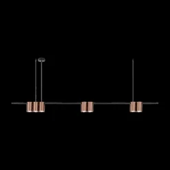 Hanglamp ISE 7Del. Geborst. Brons/Zwart