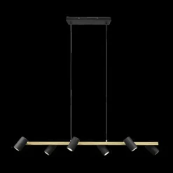 Hanglamp MARLEY 6-Delig Metaal Zwart/Goud