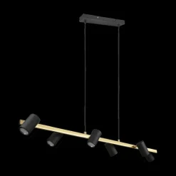 Hanglamp MARLEY 6-Delig Metaal Zwart/Goud