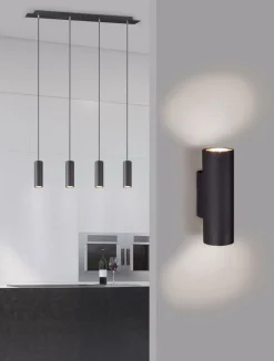 Hanglamp MARLEY 4-Delig Metaal Zwart