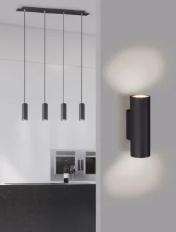 Hanglamp MARLEY 4-Delig Metaal Zwart