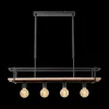 Hanglamp MILONGA Met. Zwart/Hout