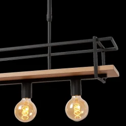 Hanglamp MILONGA Met. Zwart/Hout